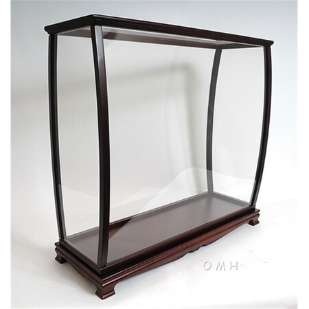 Doba-Bnt Display Case For Tall Ship Medium - Dark Mahogany - 32.5in. x 12in. x 29in. SA3675401